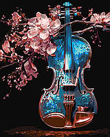 Картина за номерами 40×50 см Kontur. Мелодія скрипки. Сакура DS0565
