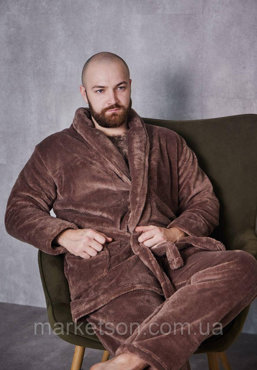 Чоловіча піжама махрова тепла домашній костюм L,XL,2XL,3XL