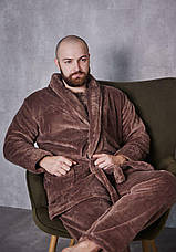 Чоловіча піжама махрова тепла домашній костюм L,XL,2XL,3XL, фото 3