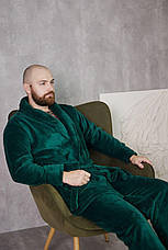 Чоловіча піжама махрова тепла домашній костюм L,XL,2XL,3XL, фото 3