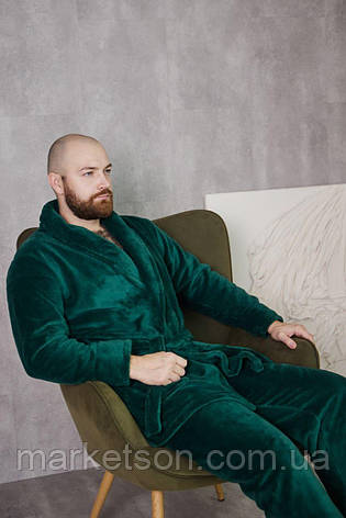 Чоловіча піжама махрова тепла домашній костюм L,XL,2XL,3XL, фото 1