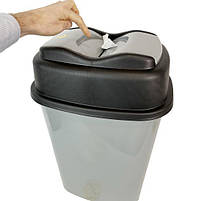 Пластикове відро для збору сміття 60Л FLAT VORTEX, сірий SNMZ, фото 5