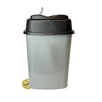 Пластикове відро для збору сміття 60Л FLAT VORTEX, сірий SNMZ, фото 6