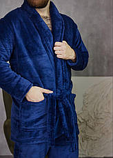 Чоловіча піжама махрова тепла домашній костюм L,XL,2XL,3XL, фото 6