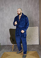 Чоловіча піжама махрова тепла домашній костюм L,XL,2XL,3XL