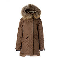 Пальто зимнее для девочек парка длинная куртка Huppa Vivian 1 бежевый 12490120-70031