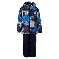 Комплект демисезонный для мальчиков (куртка + брюки) Huppa Rex синий 45080014-02186