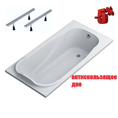 Акрилова ванна 140х70 з антиковзанням і ніжками Swan Mira