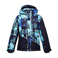 Куртка зимняя для мальчиков мембранная Huppa Alex 1 синий с принтом 17800130-12635