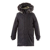 Парка зимняя для мальчиков пальто длинная куртка темно-серый Huppa David темноо-серый 12270020-00018