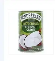 Сливки кокосовые натуральные Wonderfarm Coconut Cream 400ml (Вьетнам) 400мл
