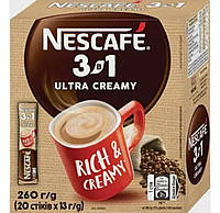 Кава Nescafe ultra creamy 3в1 Стик 20 Штук