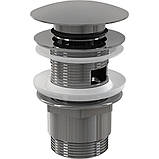 Донний клапан для умивальника клик-клак з переливом KOER PW-03-01 1 1/4" хром (KR3394), фото 2