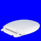 Сидіння для унітаза з планкою, 369х464 мм. "Креплення за осями 15-16 см", фото 4