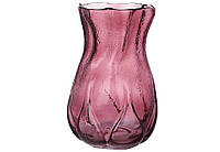 Ваза Бутон Розы стекло цвет - пурпурный, 23.5см