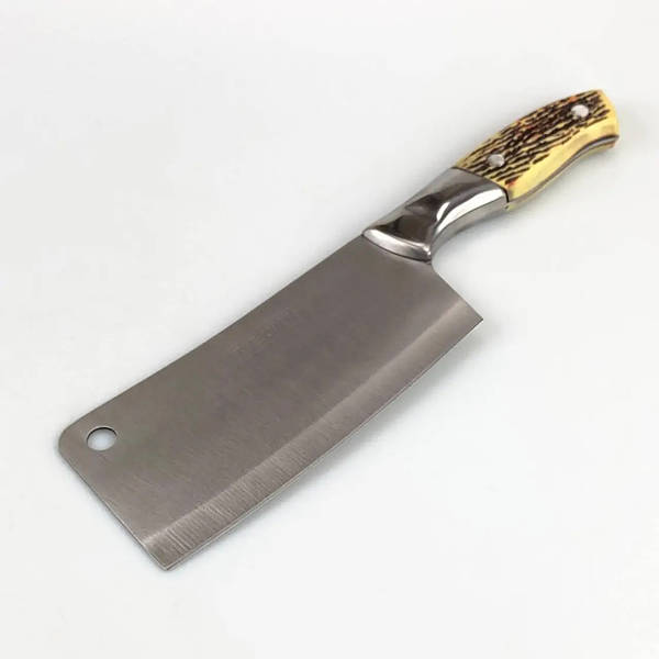 Тесак сокира сікач кухонний для обробки рубки м'яса кісток з нержавіючої сталі з кістяною ручкою 27x7 см: продаж, ціна у Черкасах. Кухонні ножі та підставки від "ВсеСам" - 2042857003