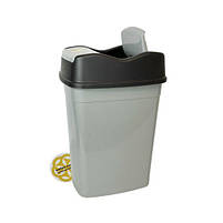 Прямокутне відро для пакетів під сміття 15Л FLAT VORTEX пластик, сірий SNMZ, фото 2
