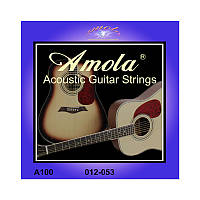 Струны Amola A100 Light (012-053). Струны для акустической шестиструнной гитары