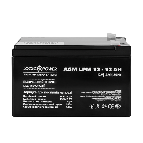 Аккумулятор AGM LPM 12V - 12 Ah (LP6550), фото 1