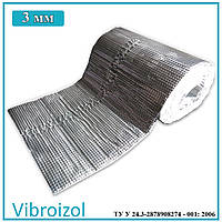 Виброизоляция, шумоизоляция Vibroizol 3мм в рулоне, 7,5 м.п., 2,5 м.кв
