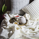 Подушка вʼязана  Vividzone КЛАСИК 40*40 світло сіра, фото 2