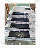 Брудозахисний гумовий килимок на сходи з бортиком 75х25 см., фото 2