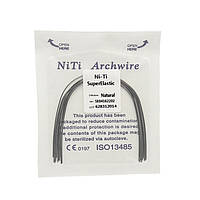 Дуга Niti суперєластичная натуральная 0.016 x 0.016 верхняя челюсть N141-1616U 10 шт