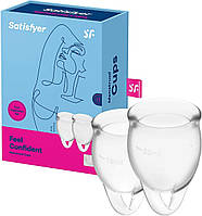 Набір менструальних чаш Satisfyer Feel Confident Transparent (15 + 20 ml)