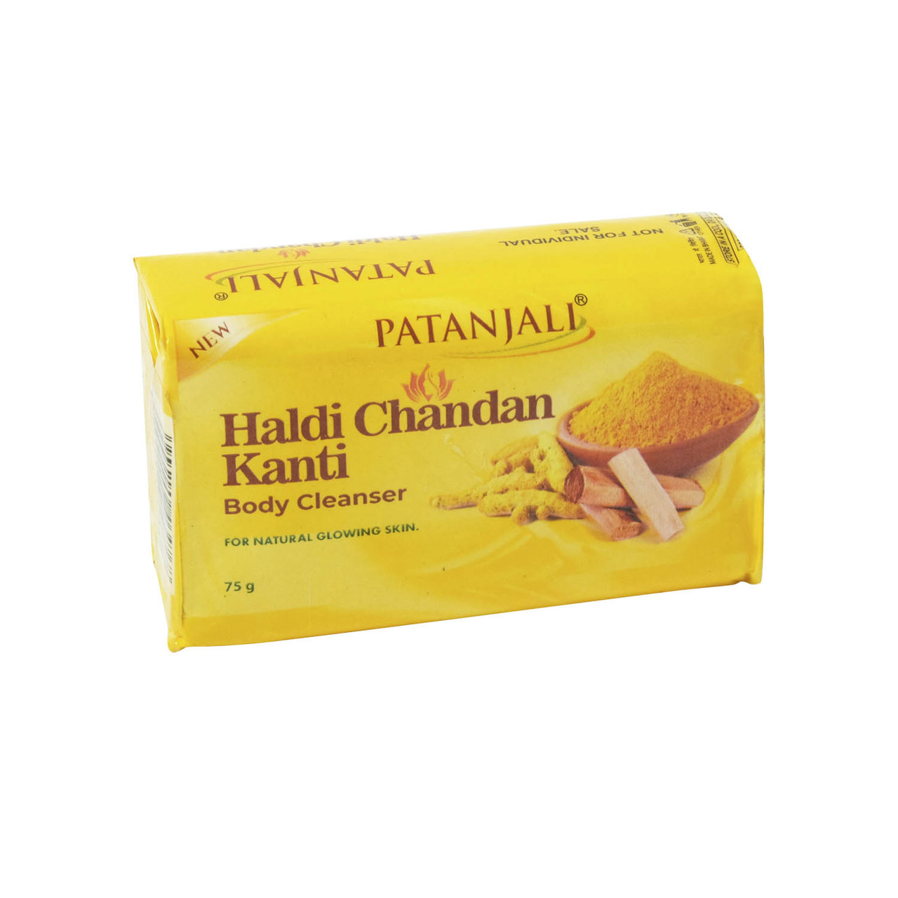 Мило ЧАНДАН Сандал для обличчя аюрведичне тверде HALDI CHANDAN 75г PATANJALI для зволоження та очищення шкіри