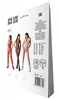 Бодістокінг із плетінням на животику Passion BS100 One Size, red, декоративний шов, з доступом, фото 5