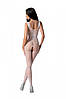 Бодістокінг із крилами Passion BS098 One Size, white, середня сітка, відкритий доступ, фото 10