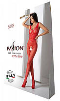 Бодістокінг із крилами Passion BS098 One Size, red, середня сітка, відкритий доступ, фото 6
