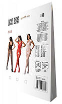 Бодістокінг із крилами Passion BS098 One Size, black, середня сітка, відкритий доступ, фото 5