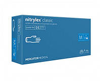 Перчатки нитриловые Nitrylex Classic голубые 100 пар размер S