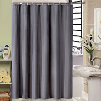 Тканевая шторка для ванной и душа серого цвета Gray Charm 180x200 см