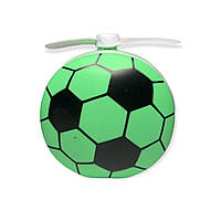 Портативный беспроводной мини-вентилятор с зеркалом и подсветкой, Football (green)