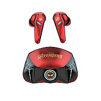 Беспроводные вакуумные геймерские Bluetooth наушники MARVEL Avengers BTMV15 "Spider-Man" version (red)