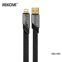 Зарядный кабель WEKOME WDC-190i - USB-A to iPhone 2.4A, цинковый сплав, 1м (grey)