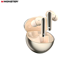 Бездротові вакуумні Bluetooth навушники MONSTER N-LITE 203 AirLinks із зарядним кейсом (gold)