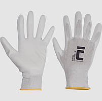 Трикотажні рукавички з поліуретановим покриттям BUNTING EVOLUTION білі, Рукавички CERVA розмір 9