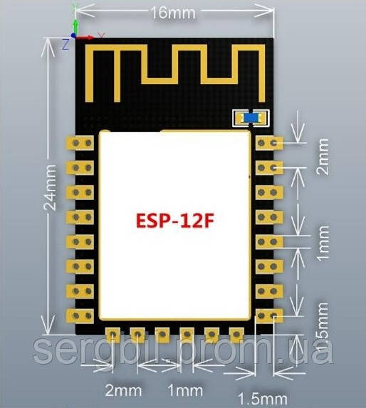 Бездротовий модуль WI-FI, ESP-12F ESP8266