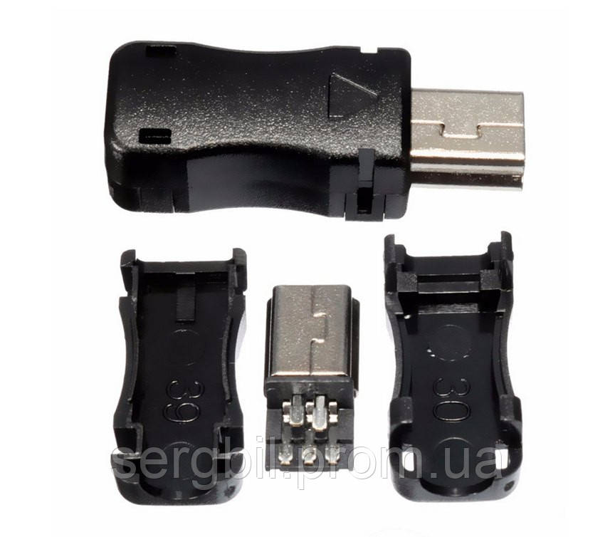Роз'єм miniUSB 5 контактів тато розбірний