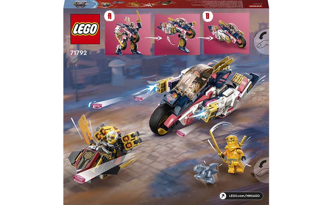 Конструктор Lego Ninjago Перегоновий робобайк-трансформер Зіри
