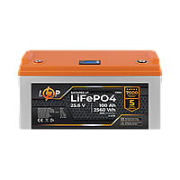 Акумулятор LP LiFePO4 25,6V - 100 Ah (2560Wh) (BMS 150A/75А) пластик LCD для ДБЖ l