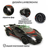 Машинка на пульті управління Lamborghini 21 см дитяча іграшка Чорно-червоний (60366), фото 4