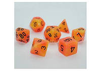 Настольная игра Games 7 Days Набор кубиков Double Color Glow in the dark 7 Dice Set - Red-Orange (7 шт.)