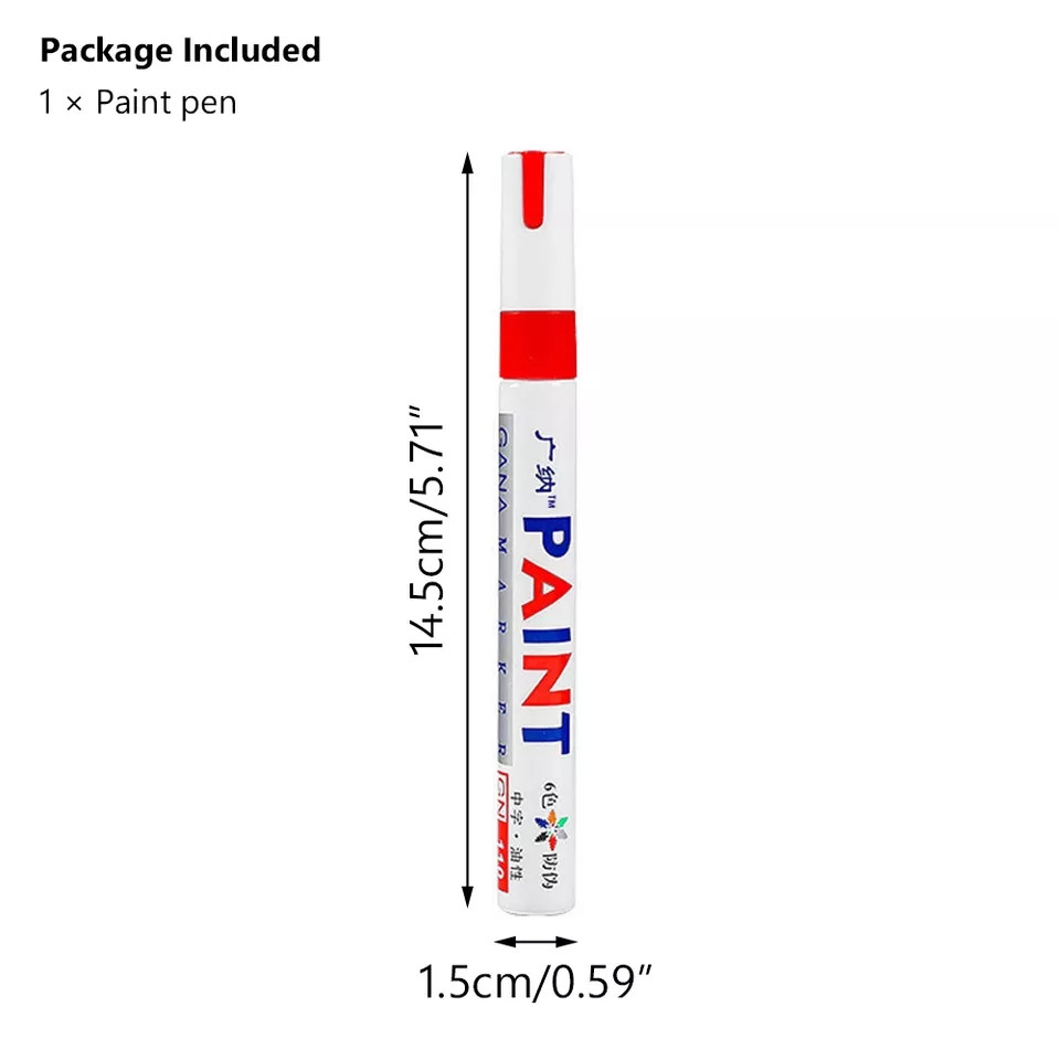 Маркер для шин покришок коліс дисків котків водонепроникний водостійкий 1 шт. ручка олівець