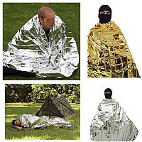 Алюминиевое одеяло плащь для самосогревания на природе кемпинге спальный мешок теплая пленка палатка подогрев