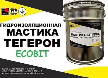 Тегерон битумный Ecobit ведро 5,0 кг мастика резино-битумная ДСТУ Б В.2.7-106-2001 - фото 1 - id-p2043019475