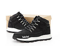 Чоловічі термо черевики Timberland Boots Black (чорні) Тімберленд натуральний нубук термо підкладка єврозима